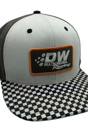 Flash Sale Deatschwerks Gray Snapback Hat with DW Patch on Front and DW Logo on Side