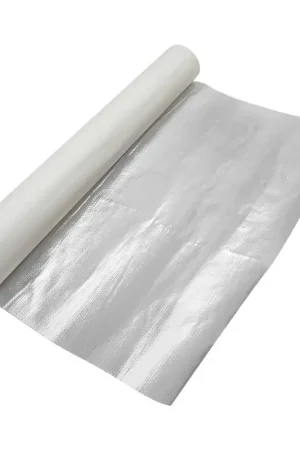 Buy Direct Proflow Heat Barrier Aluminized Reflective Fibreglass Foil 450 Degrees Celsius Adhesive Backing 300mm x 300mm 0.2mm Thick Mat