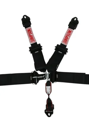 Time-Limited Simpson Racing Latch & Link Harness 3" Double Pull down 3-2 Shoulder SFI 16.1 - 5-point Clip in