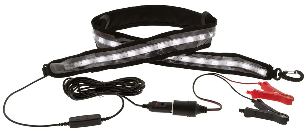 Hulk 4x4 LED Camping Strip Lamp 12V Wht Illum 1.2M Hook/Clip Final Sale