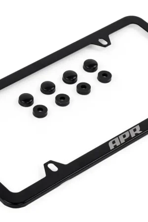 APR License Plate Frame - Slim, Black w/ Hiders license plate frames and vanity plates are the perfect addition for any tuned vehicle! Hot Deal