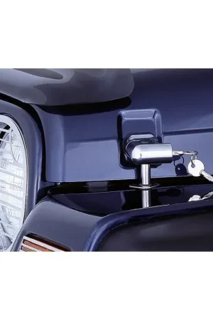Bargain Rugged Ridge Locking Hood Catch Kit Chrome 97-06 Jeep Wrangler
