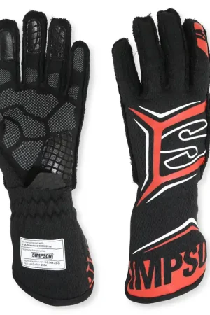 Deal Simpson Racing Magnata Racing Gloves Black/Red Medium