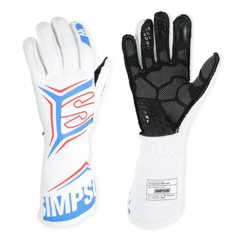 Simpson Racing Magnata Racing Gloves White/Blue Extra Large Markdown