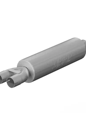 MBRP MBRP Universal Muffler 3in Inlet/Dual 2.5in Outlet 30in Length T409 SS Mild Tone Bulk Order