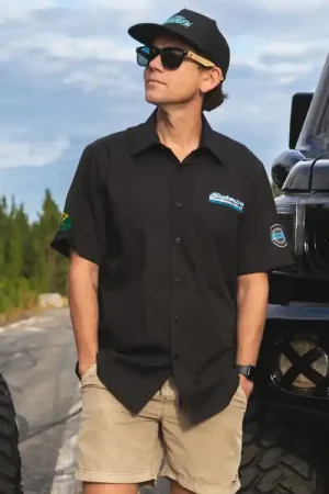 Hot Picks Superior Engineering Mens Short Sleeve Casual Shirt Black Each Small