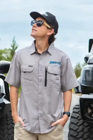 Superior Engineering Mens Short Sleeve Fishing Shirt Stone Each Small Handmade