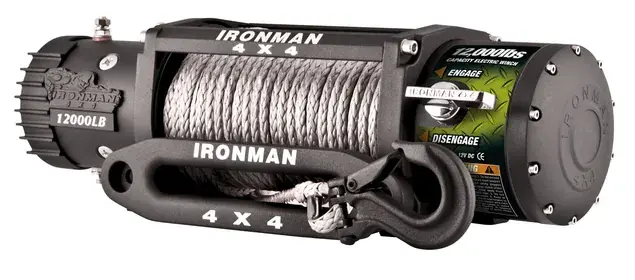 Ironman 4x4 Monster Winch 12000lb - 12V With Synthetic Rope Factory Price