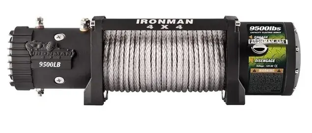 Ironman 4x4 Monster Winch 9500lb - 12V With Synthetic Rope One Day Deal