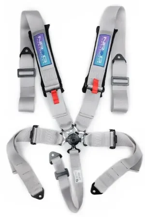 NRG NRG 5PT 3in. Seat Belt Harness / Cam Lock - Silver Hassle-Free Returns