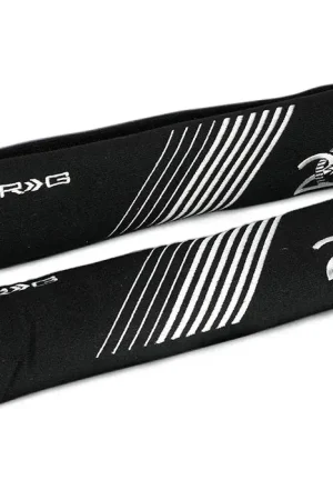 Budget NRG NRG Seat Belt Pads - 20 Year Anniversary - 11in. Length Black w/ Silver Stitching - 2pc