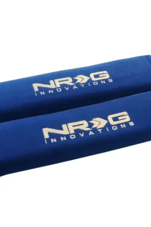 Limited Offer NRG NRG Seat Belt Pads 2.7in. W x 11in. L (Blue) Short - 2pc