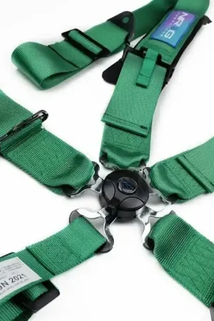Genuine NRG NRG SFI 16.1 5Pt 3 Inch Seat Belt Harness with Pads / Cam Lock - Neon Green