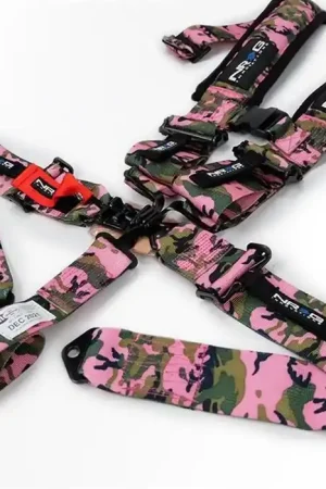 NRG NRG SFI 16.1 5PT 3in Seat Belt Harness / Latch Link - Pink Camo Same Day Shipping
