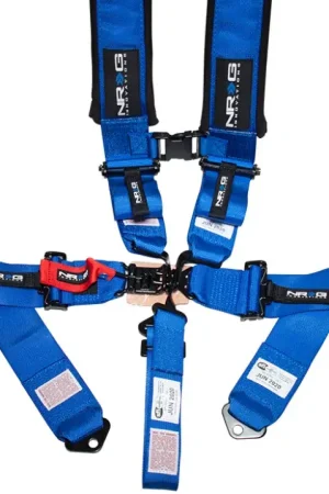 NRG NRG SFI 16.1 5PT 3in. Padded Seat Belt Harness / Latch Link - Blue Seasonal Sale