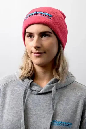 Reduced Price Superior Engineering Pink Beanie with Black Outline Logo Each