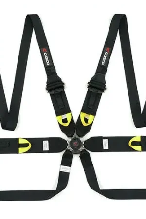 Cusco Racing 6 Point Hans FHR Harness Seatbelt - Black Worldwide Shipping