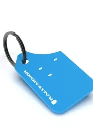 Brand New Rally Armor Rally Armor Mini UR Mud Flap Keychain - Blue w/ White Logo