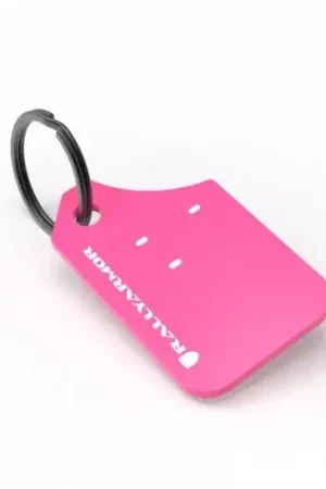 Reduced Price Rally Armor Rally Armor Pink Key Chain White Logo