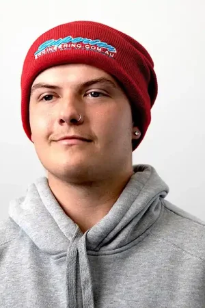 Latest Superior Engineering Red Beanie with White Outline Logo Each