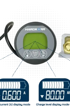 Buy Direct Hardkorr Remote Battery Monitor with High Precision 100V 500A Shunt