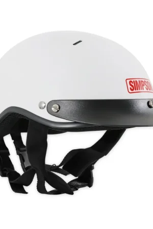 Free Shipping Simpson Racing Shorty Crew Helmet - X-Large - Gloss White