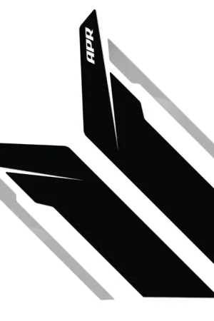 APR Sideburns - Black / Silver Stripe Let everyone know you're tuned with these stylish fender decals. Crafted
