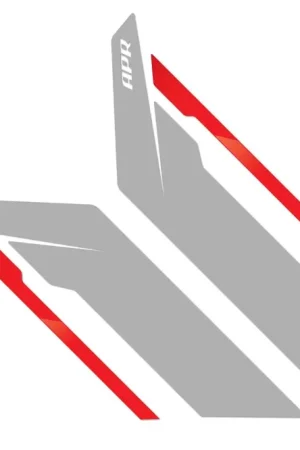 APR Sideburns - Silver / Red Stripe Let everyone know you're tuned with these stylish fender decals. Mega Sale