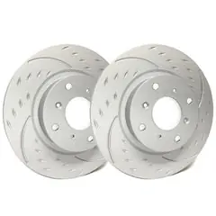 Limited Edition SP Performance Diamond Slotted Brake Rotors - Rear