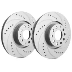 SP Performance Drilled and Slotted Brake Rotors - Rear Modern